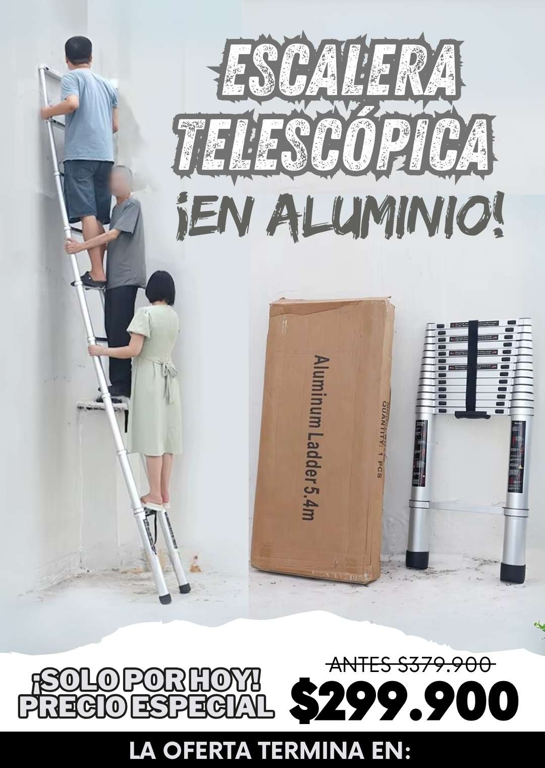 Escalera Telescópica en Aluminio