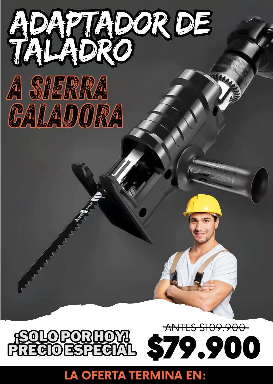 Adaptador de Taladro a Sierra Caladora