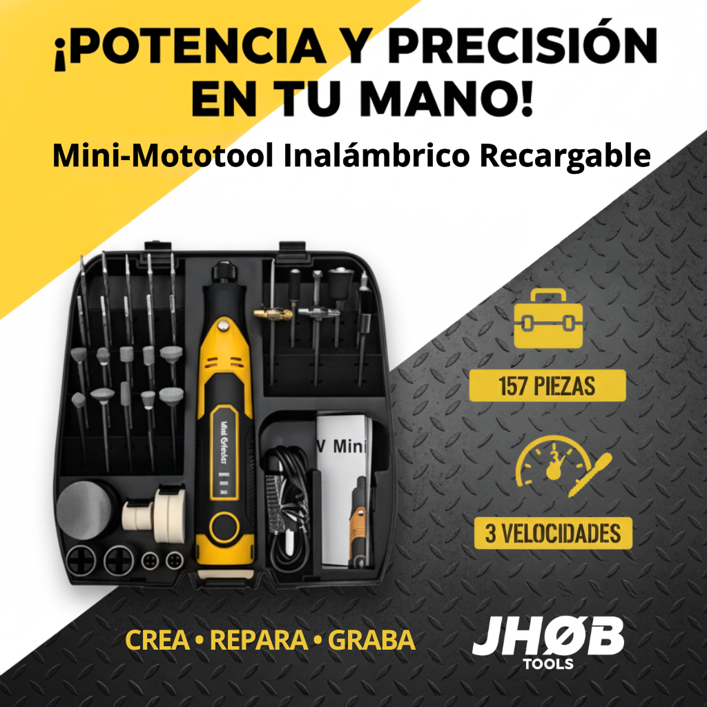 Mini Mototool Inalámbrico Recargable + Accesorios