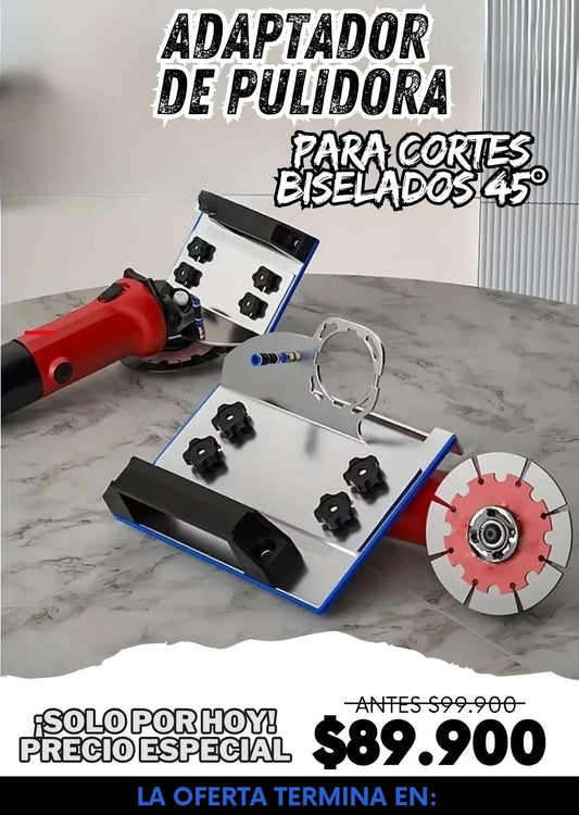 Adaptador de pulidora para cortes biselados 45°