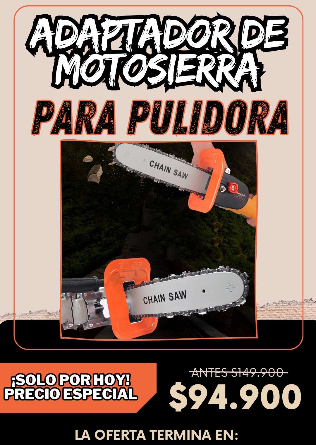 Adaptador de Motosierra para Pulidora