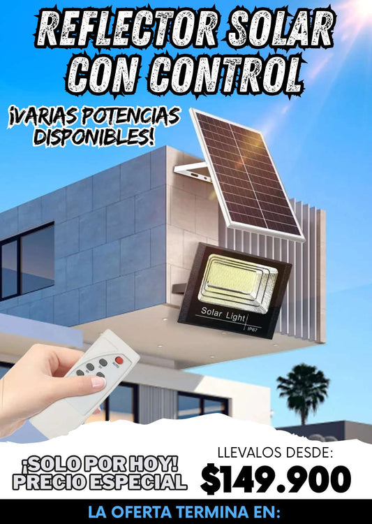 Reflector Solar 600W + Control + Pernos