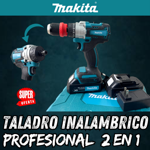 Taladro Inalámbrico Makita 2 En 1  + Accesorios