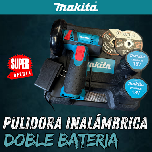 Pulidora Inalámbrica Makita Doble Batería + Maletín